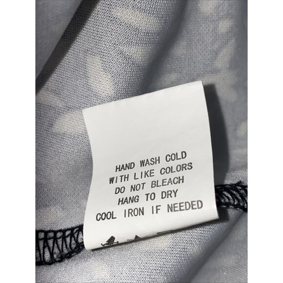 Melloday Women’s Printed Short Sleeve Top Black/Cream Size Small - Picture 6 of 6